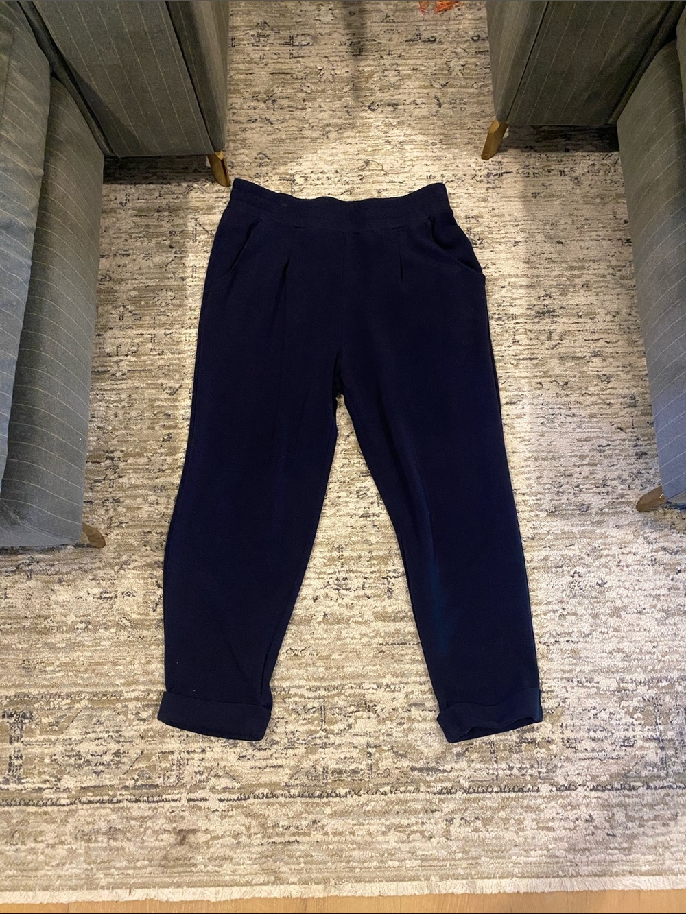 Varley Navy cuffed pants